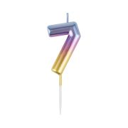 Свеча для торта с держателем MESHU «Цифра »7