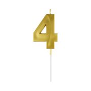 Свеча для торта с держателем MESHU «Цифра »4