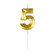 Свеча для торта с держателем MESHU «Цифра »5