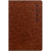 Телефонная книга А7, 64л., кожзам, BG «Nebraska. Brown», с вырубкой