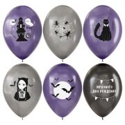 Воздушные шары, 12шт., М12/30см, MESHU «Catsday», пастель, ассорти