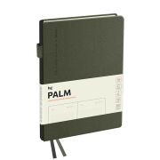 Ежедневник недатированный, А5, 136л., твердый переплет, кожзам, BG «Palm. Dark khaki», темно-зеленый