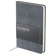 Ежедневник недатированный, А5, 136л., мягкий переплет, кожзам, BG «Business. Grey», серый