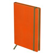 Ежедневник недатированный, А5, 136л., твердый переплет, кожзам, BG «Contrast. Orange», оранжевый, цветной срез, на резинке