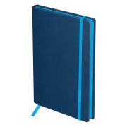 Ежедневник недатированный, А5, 136л., твердый переплет, кожзам, BG «Contrast. Blue gray», синий, цветной срез, на резинке