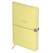 Ежедневник недатированный, А5, 136л., твердый переплет, кожзам, BG «Pastel. Yellow», желтый, на резинке