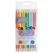 Карандаши цветные пастельные двухсторонние Carioca «Bi-Color Pastel», 24цв., 12шт., заточен., ПВХ, европодвес