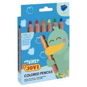 Карандаши цветные JOVI «My first» 4в1, 6цв., утолщ., заточен., картон, европ., с точилкой