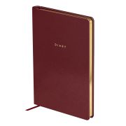 Ежедневник недатированный, А5, 136л., твердый переплет, кожзам, BG «Windsor. Dark red», красный, фольгированный срез