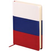 Ежедневник недатированный, А5, 160л., твердый переплет, кожзам, BG «Флаг», триколор