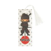 Закладка для книг 3D с линейкой, 150*55мм, ArtSpace «Ninja», декоративный шнурок