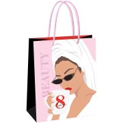 Пакет подарочный 18*23*10см MESHU «Women time»,  матовая ламинация