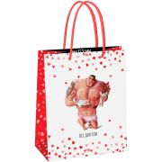 Пакет подарочный 18*23*10см MESHU «Present for you»,  глянцевая ламинация