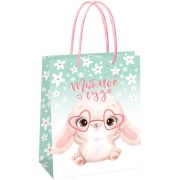 Пакет подарочный 18*23*10см MESHU «Cute rabbit»,  матовая ламинация