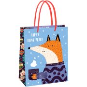 Пакет подарочный 18*23*10см MESHU «Hygge fox»,  матовая ламинация