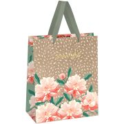 Пакет подарочный 18*23*10см MESHU «Flowers», фольга, крафт