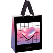Пакет подарочный 18*23*10см MESHU «Heart», голографический картон
