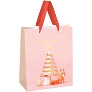Пакет подарочный 18*23*10см MESHU «Christmas tale», фольга,  матовая ламинация