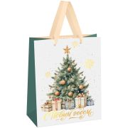 Пакет подарочный 18*23*10см MESHU «Christmas mood», фольга,   матовая ламинация