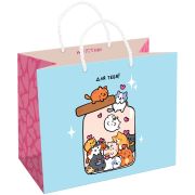 Пакет подарочный 23*18*10см MESHU «Kitty sparkles», выборочный лак, блестки, матовая ламинация
