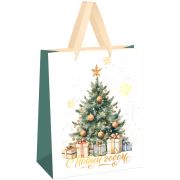 Пакет подарочный 26*32*12см MESHU «Christmas mood», фольга,   матовая ламинация
