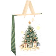 Пакет подарочный 33*42*12см MESHU «Christmas mood», фольга,   матовая ламинация