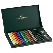 Карандаши цветные художественные Faber-Castell «Polychromos», 20цв.+ 4ч/г заточен., студийная коробка