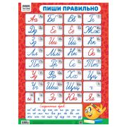 Плакат обучающий ТРИ СОВЫ «Пиши правильно», 440*600мм