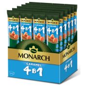 Кофе растворимый Monarch «Caramel», со вкусом карамели, 4в1, порционный 24 пакетика*13,5г, картонная коробка