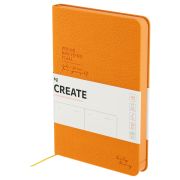 Ежедневник недатированный, А5, 136л., твердый переплет, кожзам, BG «Create. Orange», оранжевый, цветной срез