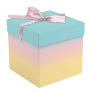 Коробка складная подарочная MESHU «Gradient», (15*15*15см), с лентой