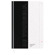 Ежедневник недатированный А5, 136л., 7БЦ BG «Minimal. B&W», глянцевая ламинация, отд. фольгой