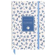 Ежедневник недатированный А5, 136л., 7БЦ BG «Flowery. White», глянцевая ламинация, отд.фольгой