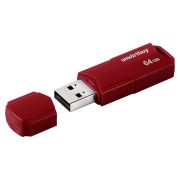 Память Smart Buy «Clue»  64GB, USB 2.0 Flash Drive, бордовый