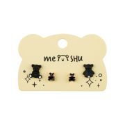 Серьги MESHU «Bears», бижутерия, 2 пары, европодвес