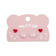 Серьги MESHU «Hearts», бижутерия, 2 пары, европодвес