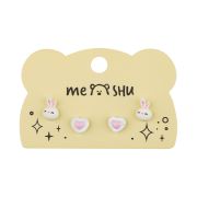 Серьги MESHU «Cuteness», бижутерия, 2 пары, европодвес