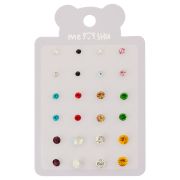 Серьги MESHU «Rhinestones», бижутерия, 12 пар, европодвес