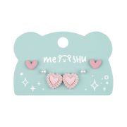 Серьги MESHU, бижутерия, розовые, 3 пары, европодвес