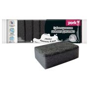 Губки для посуды York «Графит Джамбо», поролон с абразивным слоем, 8,5*6*2,5 см, 10шт.