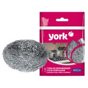 Губка для посуды York «Мега», спиральная, стальная, 1шт., 8*8*5см