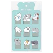 Флажки-закладки MESHU «Sweety kitty» пластиковые фигурные, 20л*9 дизайнов, европодвес