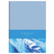 Тетрадь 80л., А4 клетка на гребне BG «Blue art», глянцевая ламинация, твердая обложка