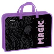 Папка с ручками 1 отделение, А4 Berlingo «Purple Magic», 340*245*75мм, пластик, на молнии