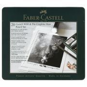 Набор карандашей ч/г Faber-Castell «Pitt Graphite Matt» и «Castell 9000», 20 предметов, заточен., метал. кор.