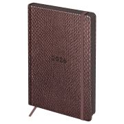 Ежедневник датированный 2026г., А5, 176л., твердый переплет, кожзам, BG «Python. Sangria», винный, цветной срез, с резинкой, карман