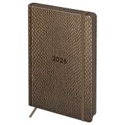 Ежедневник датированный 2026г., А5, 176л., твердый переплет, кожзам, BG «Python. Dark khaki», хаки, цветной срез, с резинкой, карман