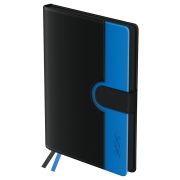 Ежедневник датированный 2026г., А5, 176л., твердый переплет, кожзам, BG «Glace. Blue», синий, цветной срез, магнитный клапан, карман