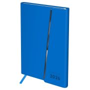 Ежедневник датированный 2026г., А5, 176л., твердый переплет, кожзам Soft touch, BG «Magnet. Blue», синий, магнитный клапан