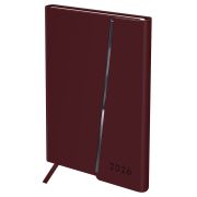 Ежедневник датированный 2026г., А5, 176л., твердый переплет, кожзам Soft touch, BG «Magnet. Wine», винный, магнитный клапан